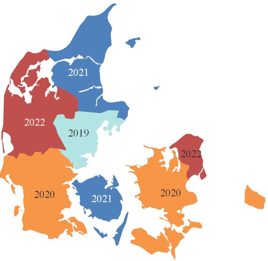 Kort over valg til Forenet Kredit